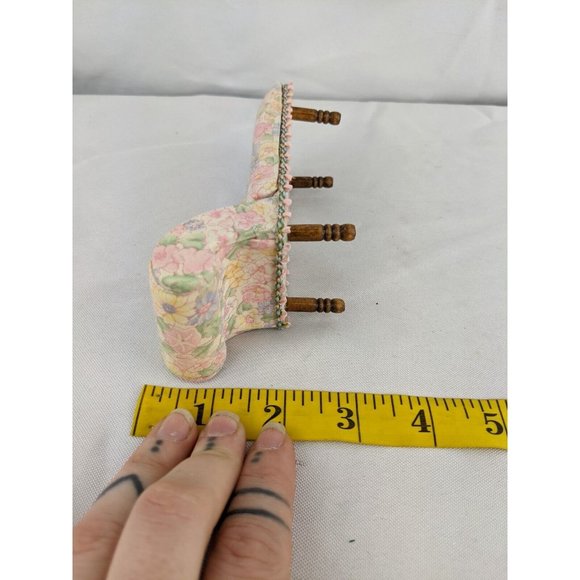 Vtg Dollhouse Miniature 1:12 Victorian Chaise Lounge Artist Nancy Maxwell 2004 - Picture 8 of 8